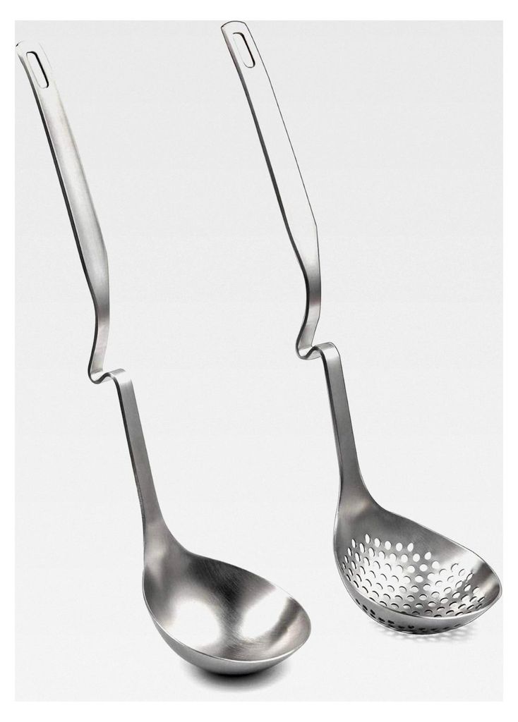Schöpflöffel und Schaumlöffel aus SUS304 Edelstahl, 31 cm (2 Stück)