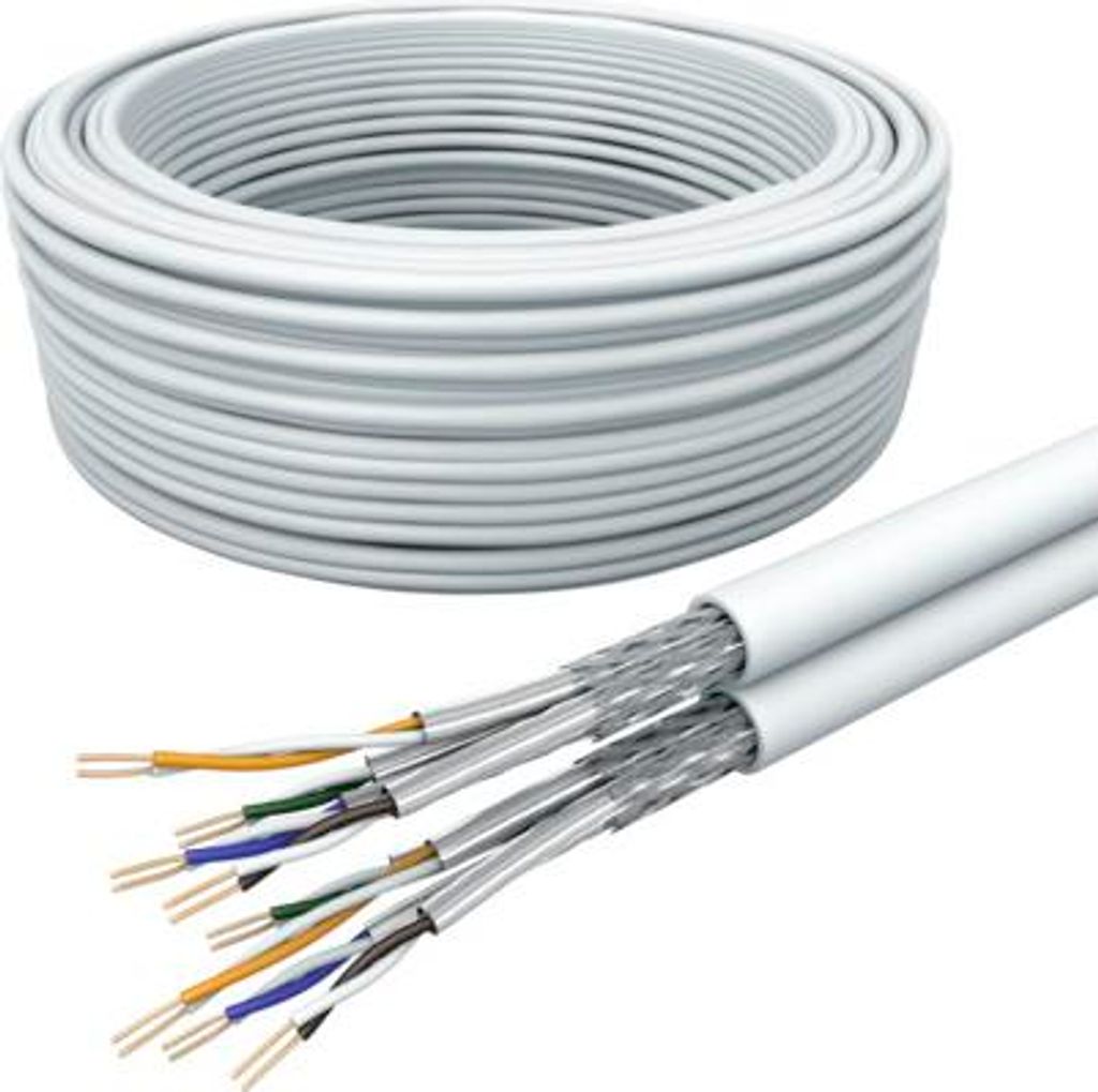 Cat 7 Datenkabel Duplex 100 m weiß