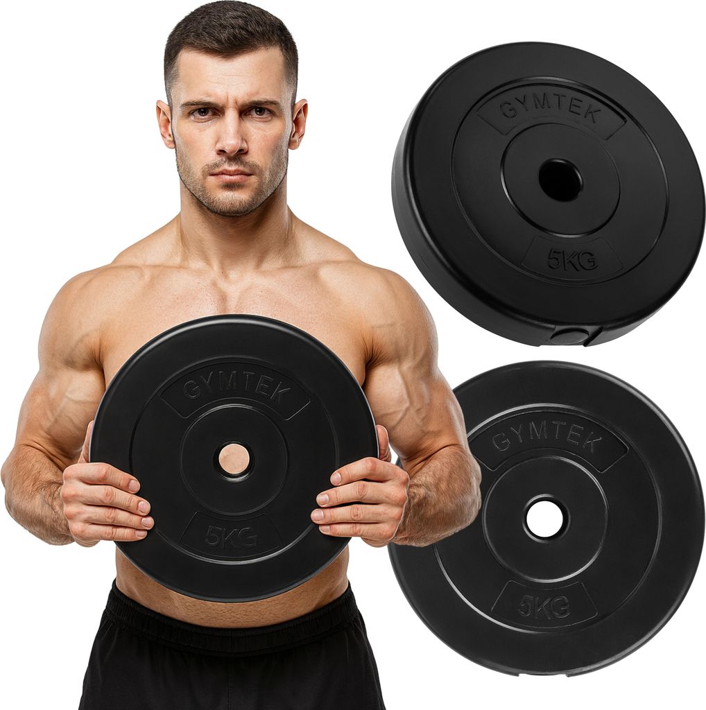 Zátěžový talíř Gymtek® - 5 kg závaží, ⌀29 mm - zátěžový Obrázek produktu 