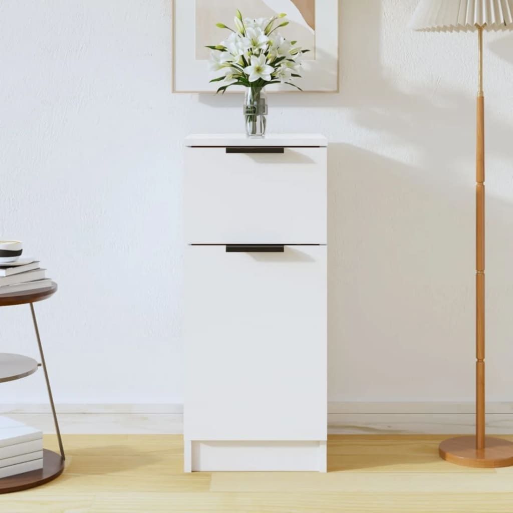 Kredens biały wysoki połysk 30x30x70 cm materiał Zdjęcie produktu 4