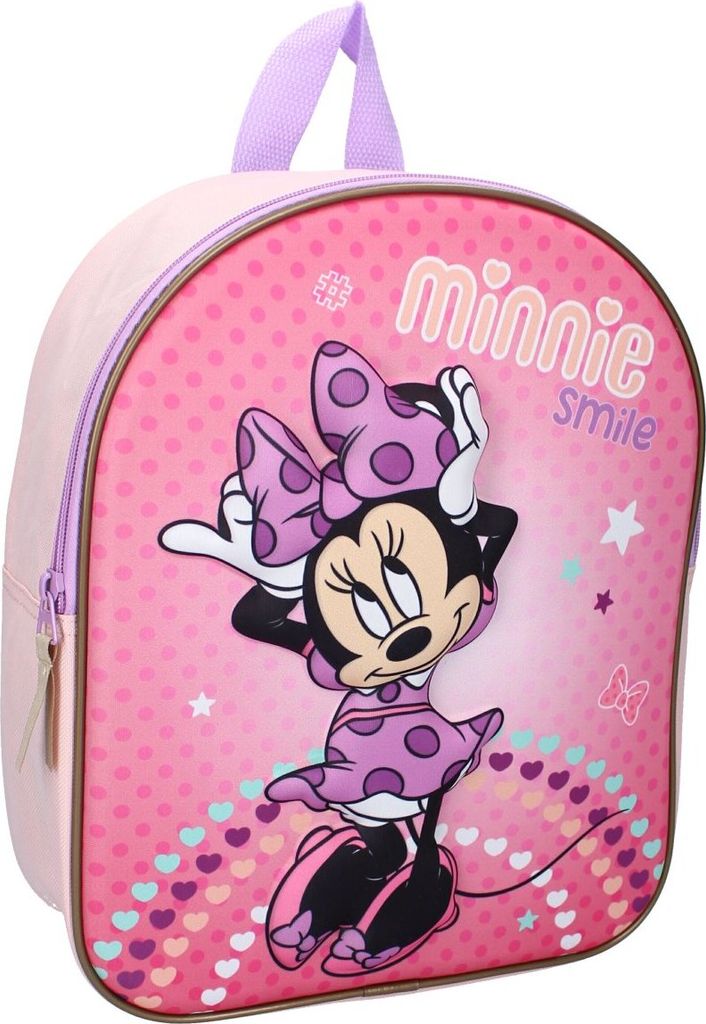 Disney Minnie Mouse Schulrucksack Rucksack 3D Effekt Rosa für Kinder