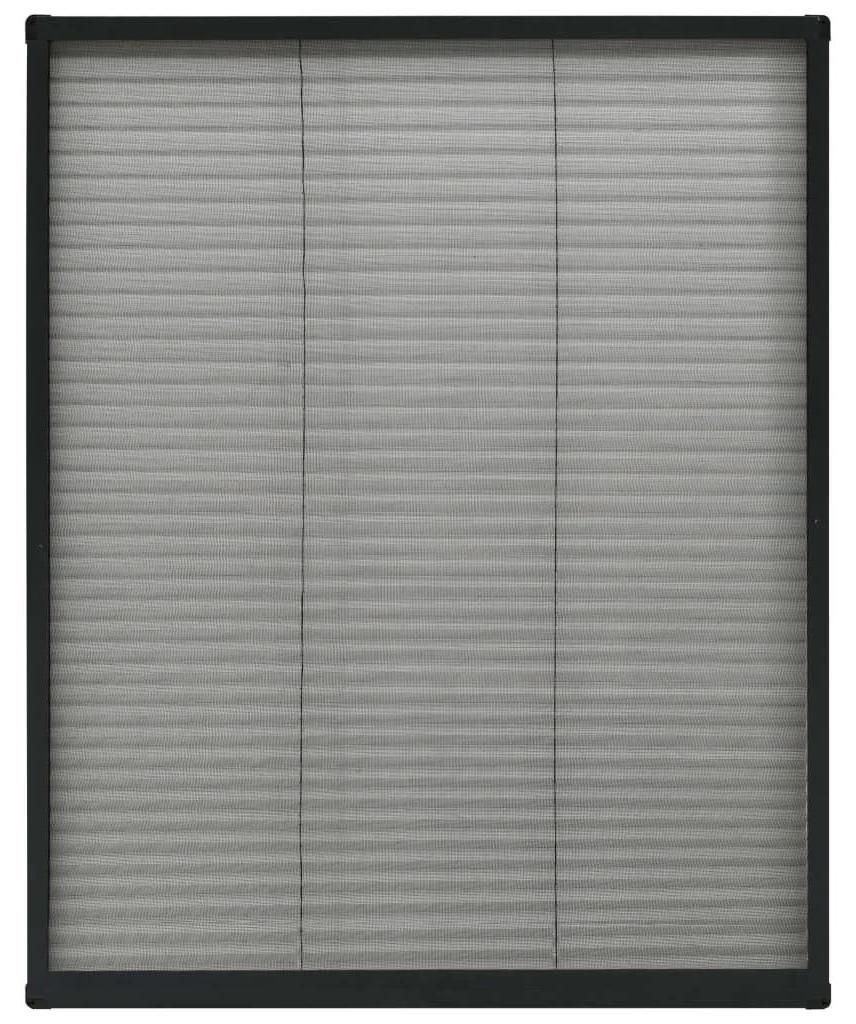 Plissee Insektenschutz für Fenster - Fliegengitter mit Aluminiumrahmen - Magnetverschluss - 80x100 cm - Armeegrün