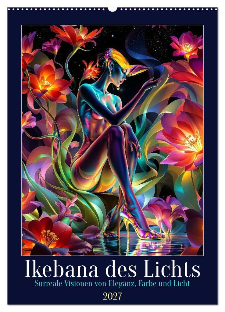 Ikebana des Lichts (Wandkalender 2027 DIN A2 hoch), CALVENDO Monatskalender