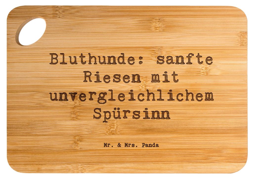 Mr. & Mrs. Panda Schneidebrett Spruch Bluthunde - Transparent - Geschenk, Hundeerziehung, Frühstücksbrettchen, Holzbrett, Hundeliebhaber, Hundera...