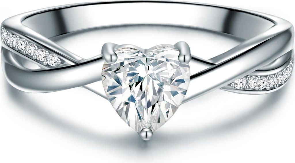 Trilani Ring Herz Sterling Silber Zirkonia 50030140 56
