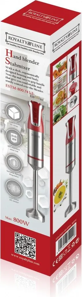 Mixeur à bâton puissant 800W avec lames inox pour smoothies parfaits