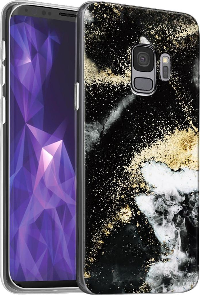 Hülle für Samsung Galaxy S9 Plus Schutzhülle Marmor Motiv Handy Case Silikon Slim Cover