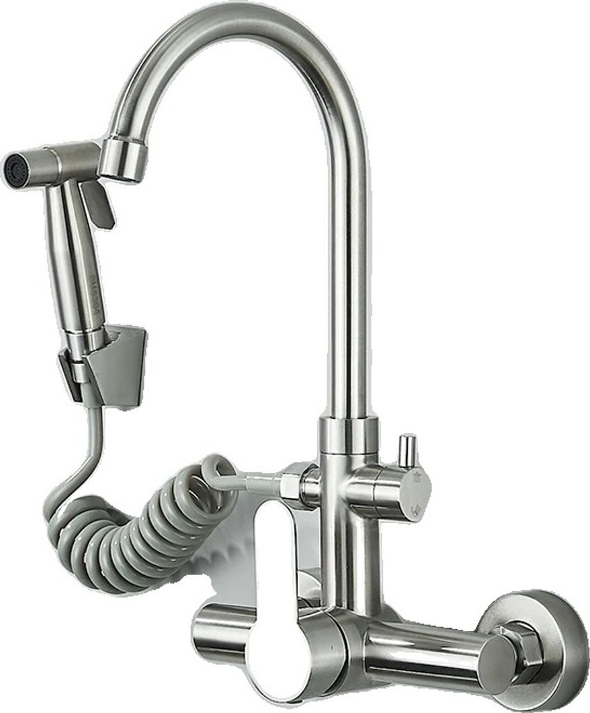 Miscelatore da cucina a parete, funzione acqua calda e Immagine del prodotto 