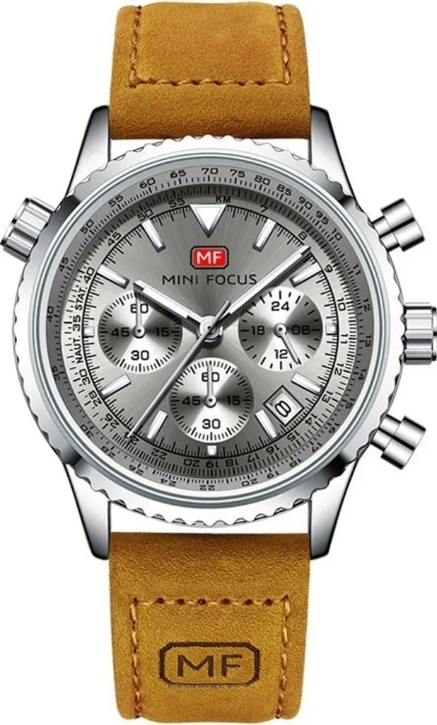 Montre Mini Focus Otis KP23888 - Bracelet Marron et Boîtier Argenté