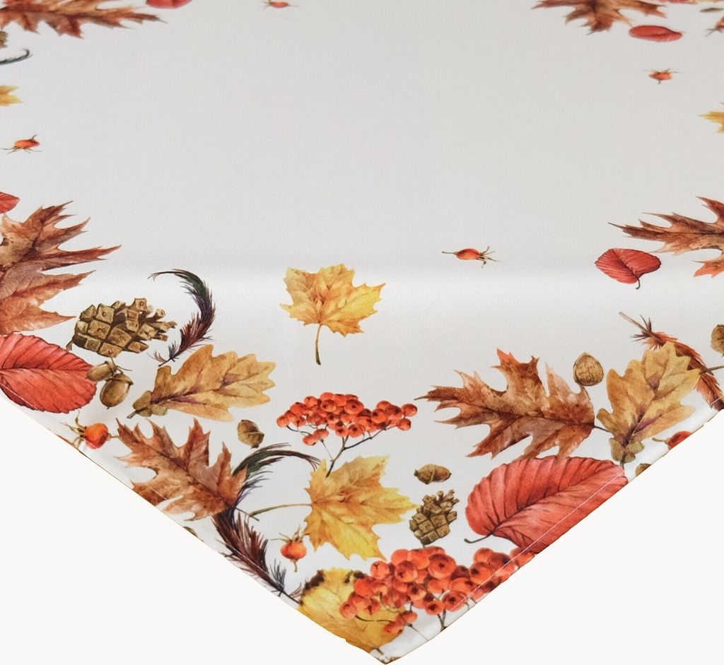 Tischdecke Druckmotiv Herbstblätter Herbst 85 x 85 cm