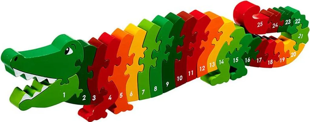 Lanka Kade 1-25 Puzzles Conga du crocodile (25) Jouet en bois éthique