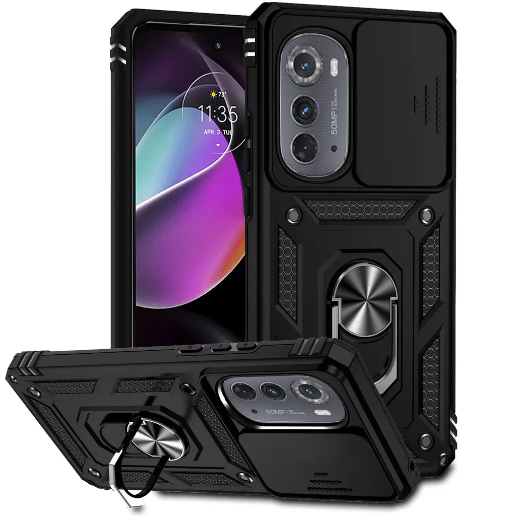 Custodia Motorola Edge 2022 Robusta: PC+TPU con Slider e Magnete