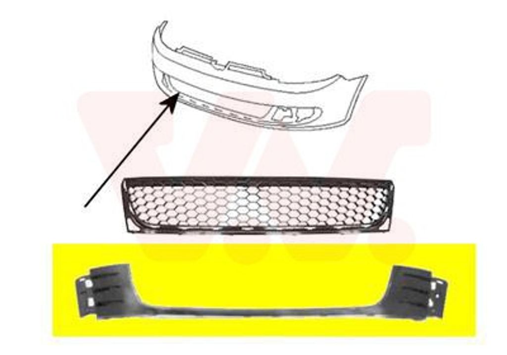 VAN WEZEL Lüftungsgitter Grill Stoßfänger für VW GOLF VI (5K1)