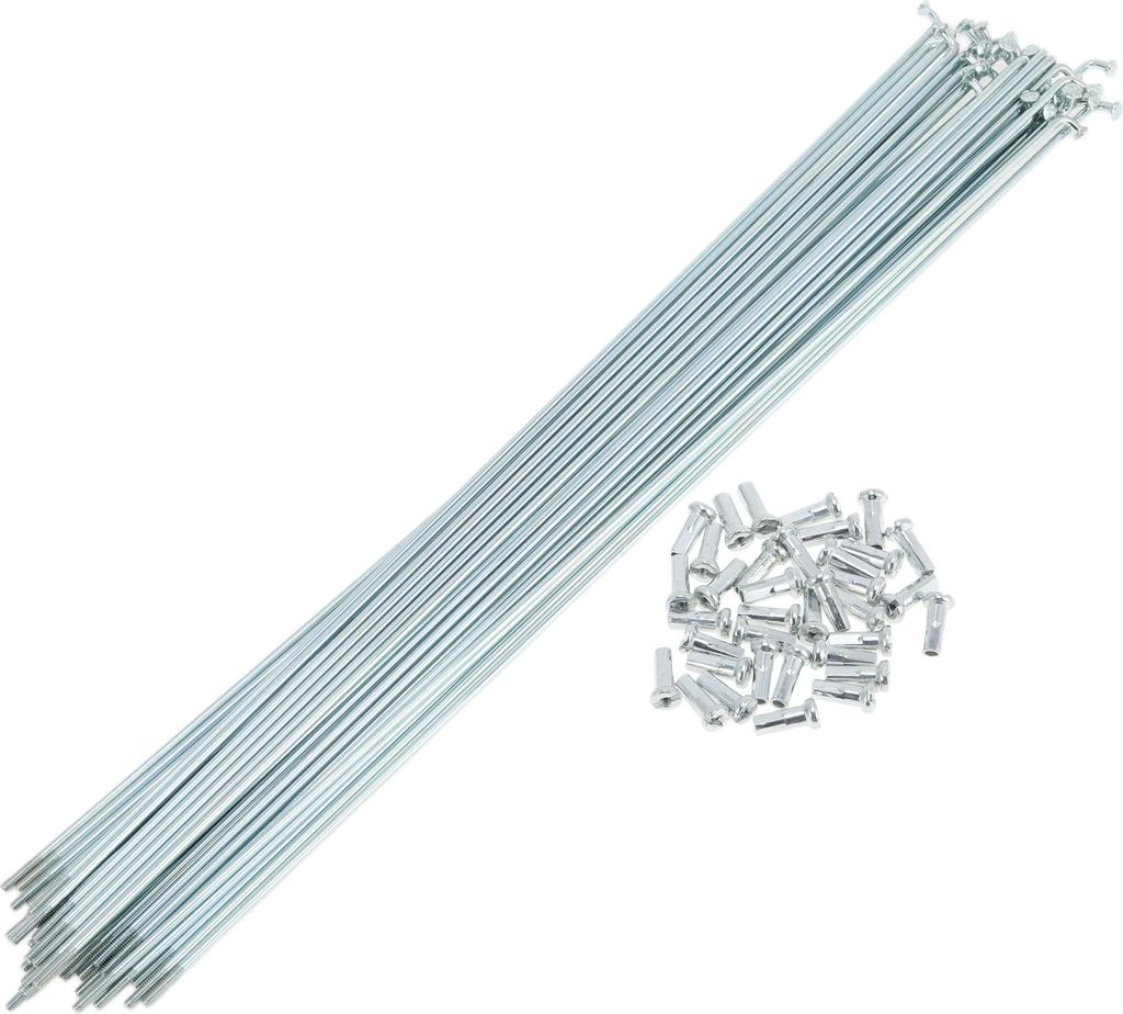 36 Set 14G Fahrradspeichen 275mm Fahrradrad Speichen Verzinkter Kohlenstoffstahl Silberton