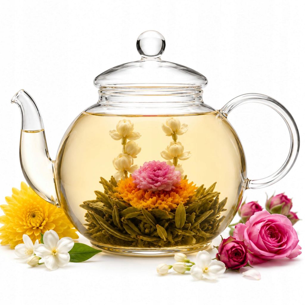 Blühtee Grüner Tee Chrysantheme Jasmin 3 Stück
