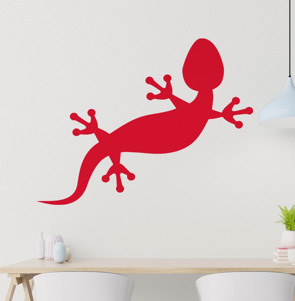 Gecko rechts Wandtattoo in 6 Größen - Wandaufkleber Wall Sticker - Dekoration, Küche, Wohnzimmer, Schlafzimmer, Badezimmer