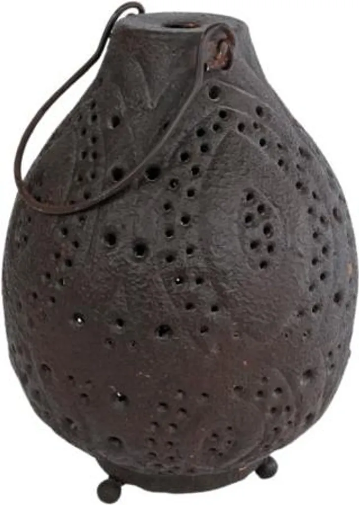 Lanterne bohème pour bougie chauffe-plat en métal antique 15x15x21cm
