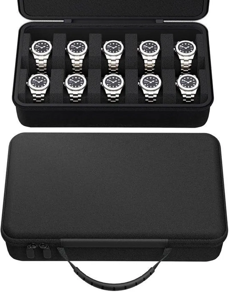 Support de montres pour hommes 10 places, idéal pour voyage et maison