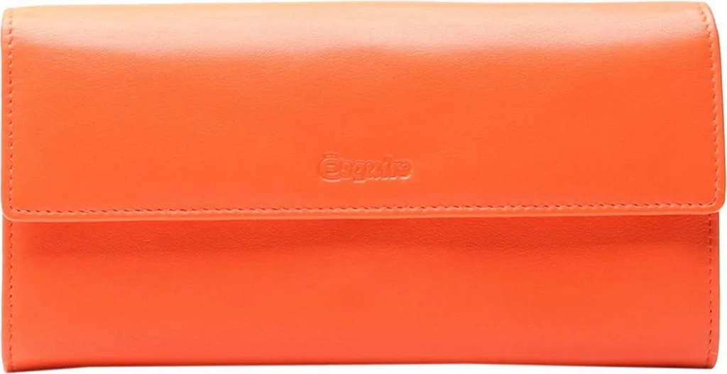 Porte-monnaie Femme Orange Esquire - Format Long pour Cartes et Billets