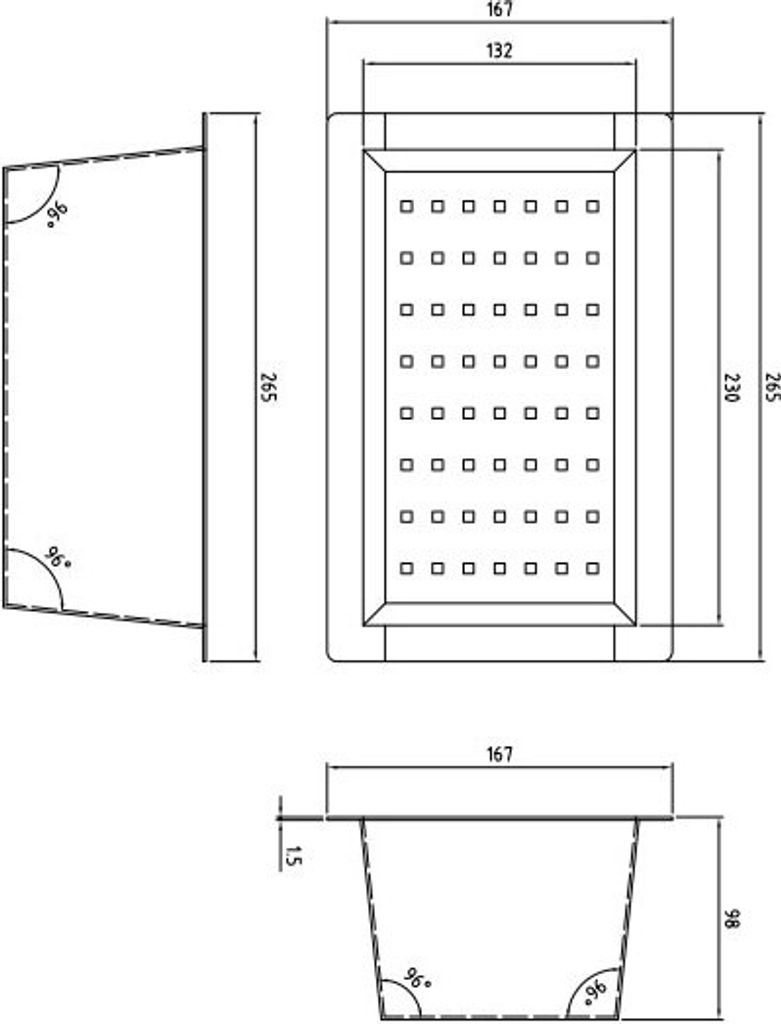 Kleine Resteschale aus Edelstahl für KeraDomo Keramikspülen von systemceram / Resteschale / Abtrofpschale / Abtropfbecken / Edelstahlschale
