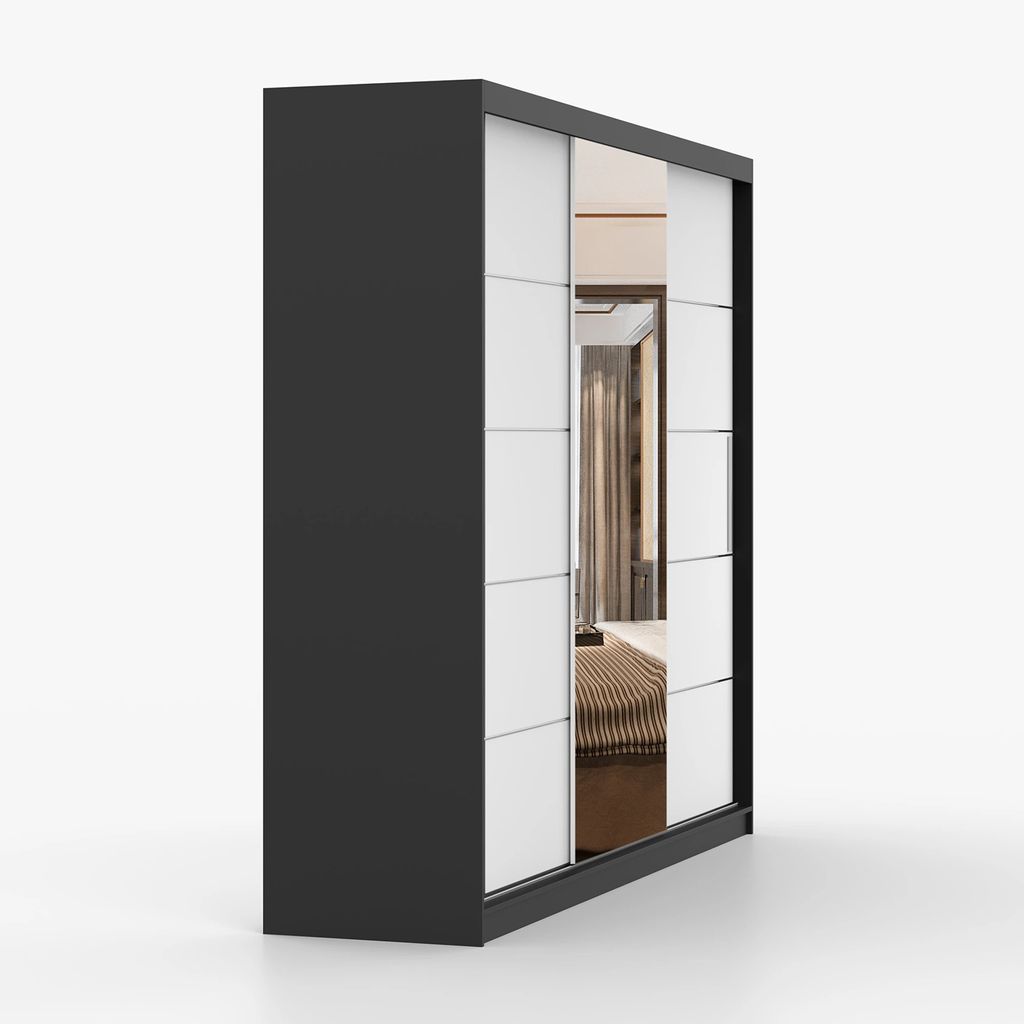 Schwebetürenschrank Kleiderschrank Schrank Schlafzimmer 233 Produktbild 6