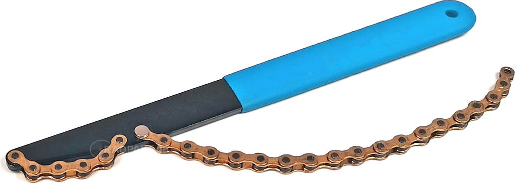 Kettenpeitsche Ritzelabnehmer Kunststoff Griff Zahnkranz Peitsche Fahrrad blau