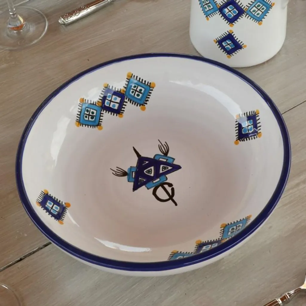 Insalatiera Grande Khelel Bleu 31cm - Ideale per Party e Cene Estive