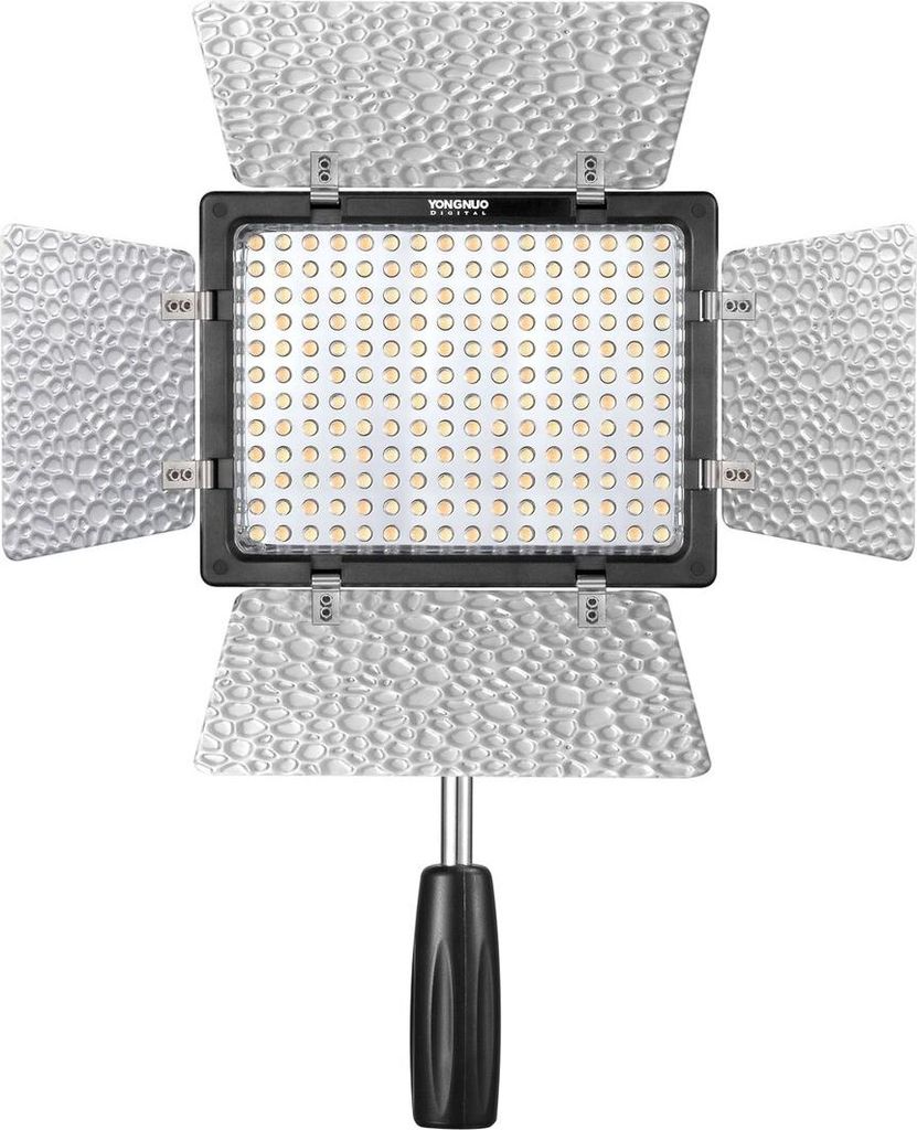 A studio shot of a Yongnuo YN160 III LED light.