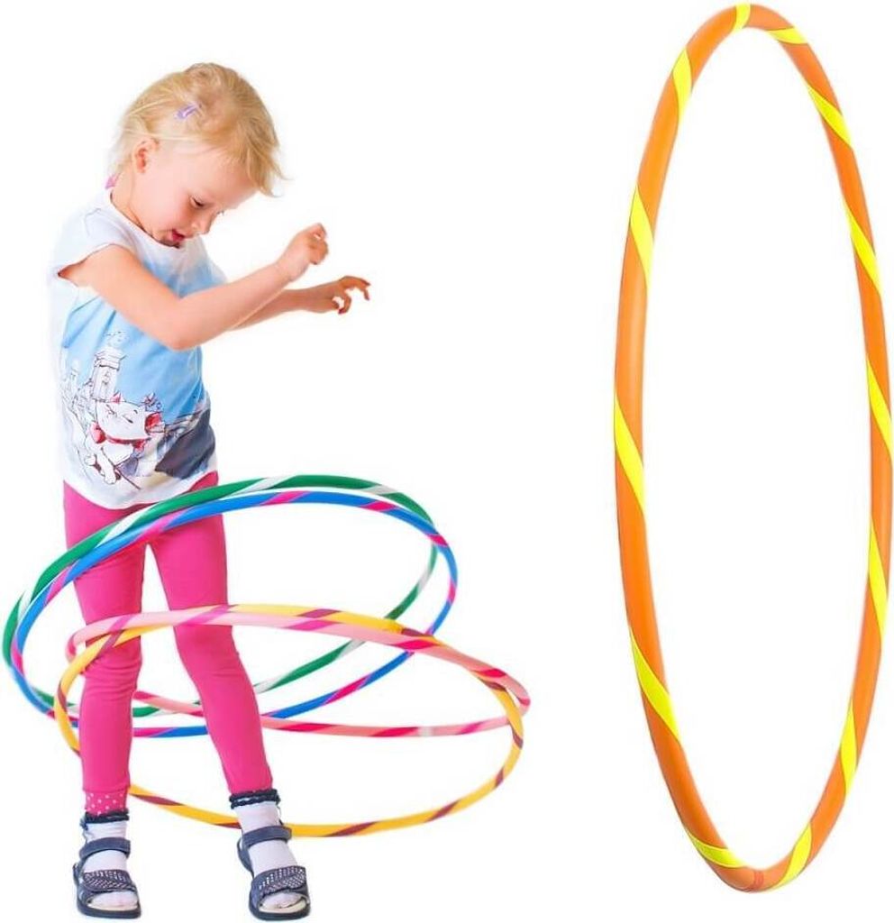 Bunter Kinder Hula Hoop für kleine Profis, Ø70cm, Orange-Gelb