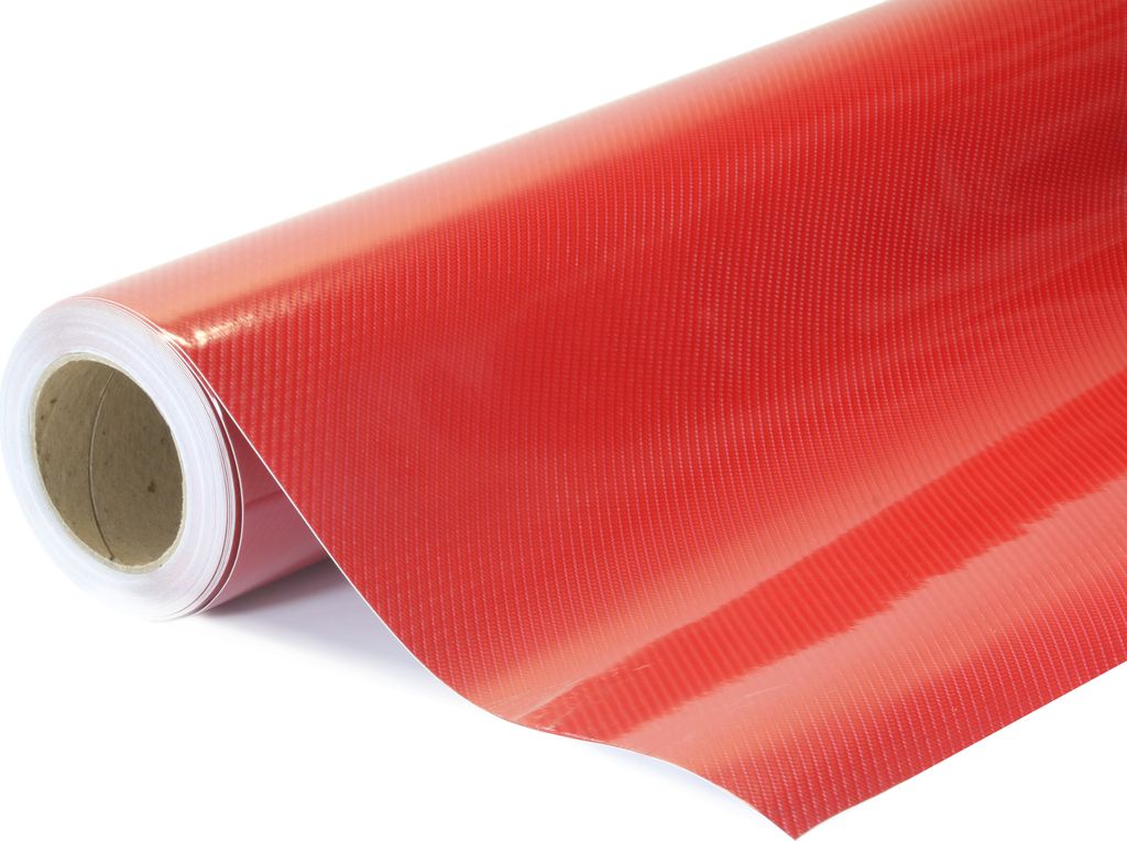 Glänzend 5D carbon rot wrapfolie 152x100cm - innen/außen