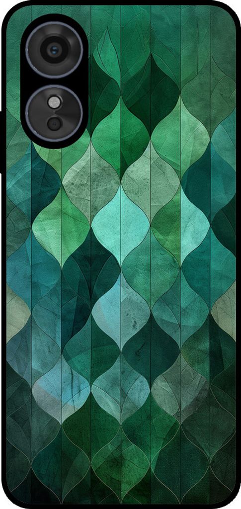Smartphonica Telefon Fall geeignet für Oppo A17 mit grünen Blättern drucken - TPU Backcover Fall grünes Blatt-Design - Grün