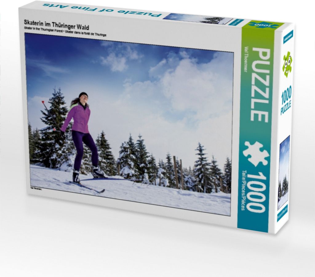 Calvendo Skaterin im Thüringer Wald 1000 Teile Puzzle quer 640x480mm, Thoermer Val; 7327479