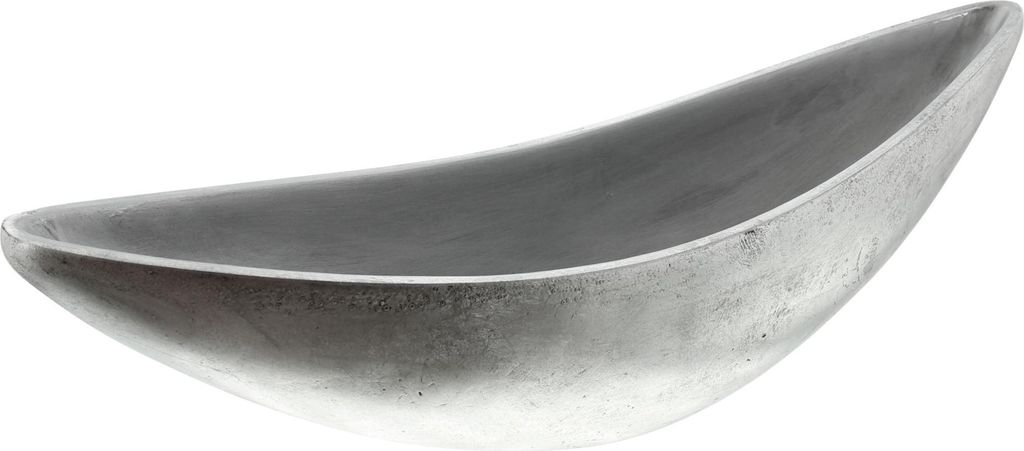 FRANK FLECHTWAREN Silberschale, Pflanzschale "Silber", Deko Schale, Deko Objekt, Silber 60 x 16 x 19 cm