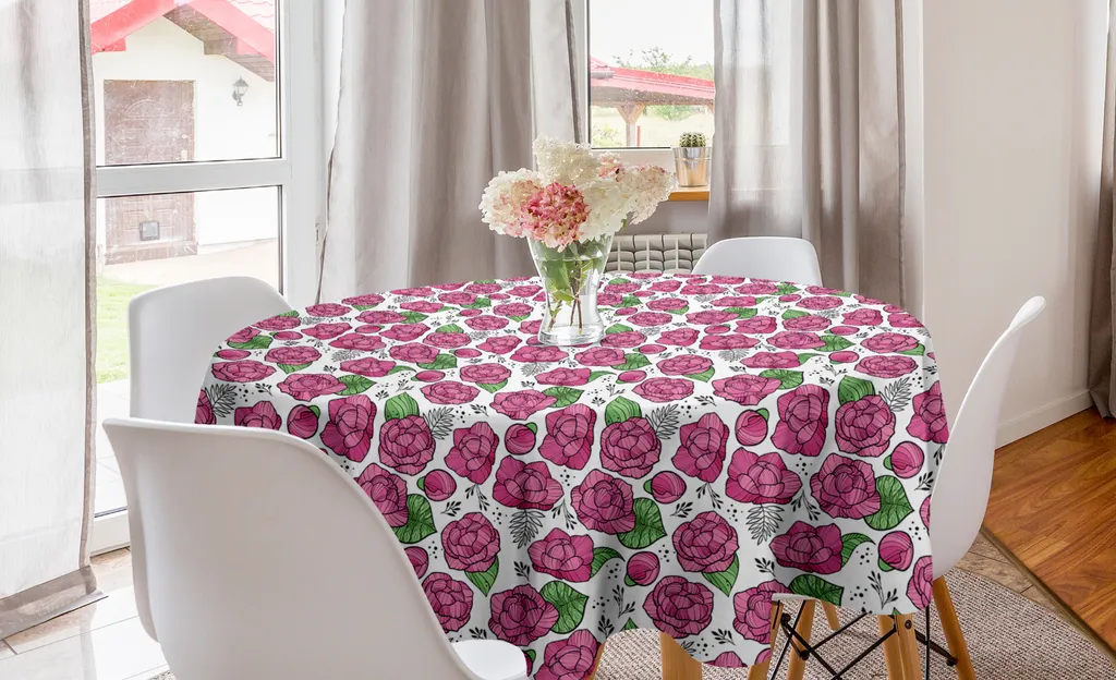 Arreda con i Fiori: Tovaglia Rotonda 150 cm ABAKUHAUS per una Casa Chic
