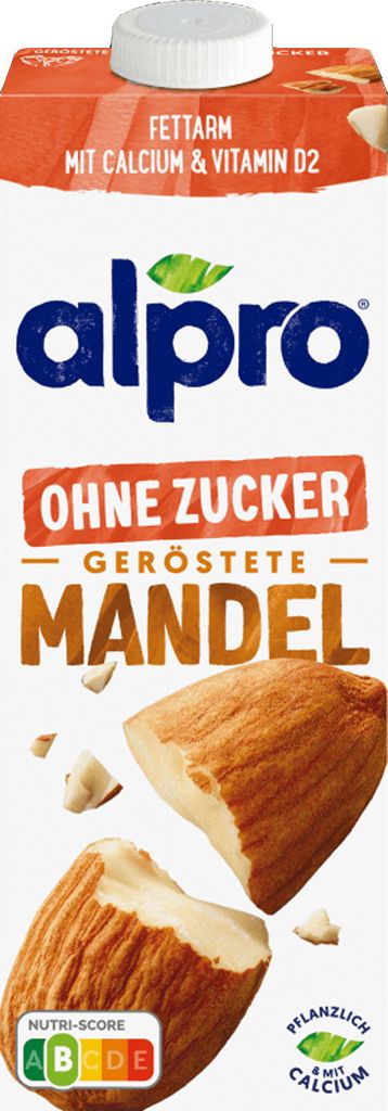 Alpro Mandeldrink ohne Zucker geröstet fettarm mit Calcium Produktbild