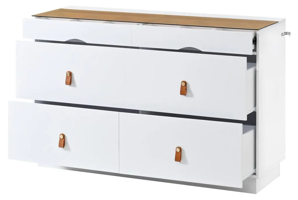 Coiffeuse et Commode de Rangement Blanche L120cm pour la Chambre - 9