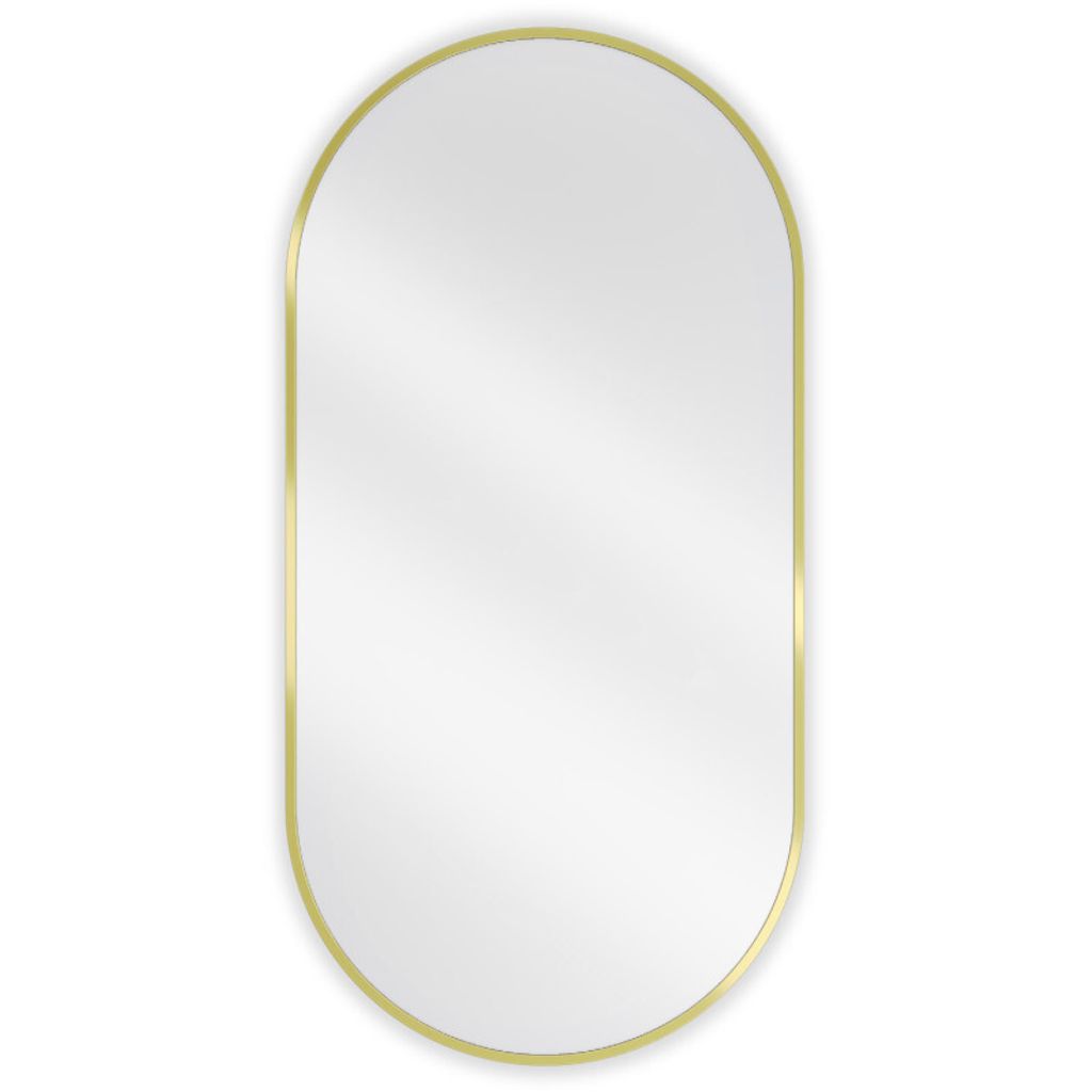 Lustro łazienkowe Mexen Loft owalne 100x50 cm rama złota Zdjęcie produktu 