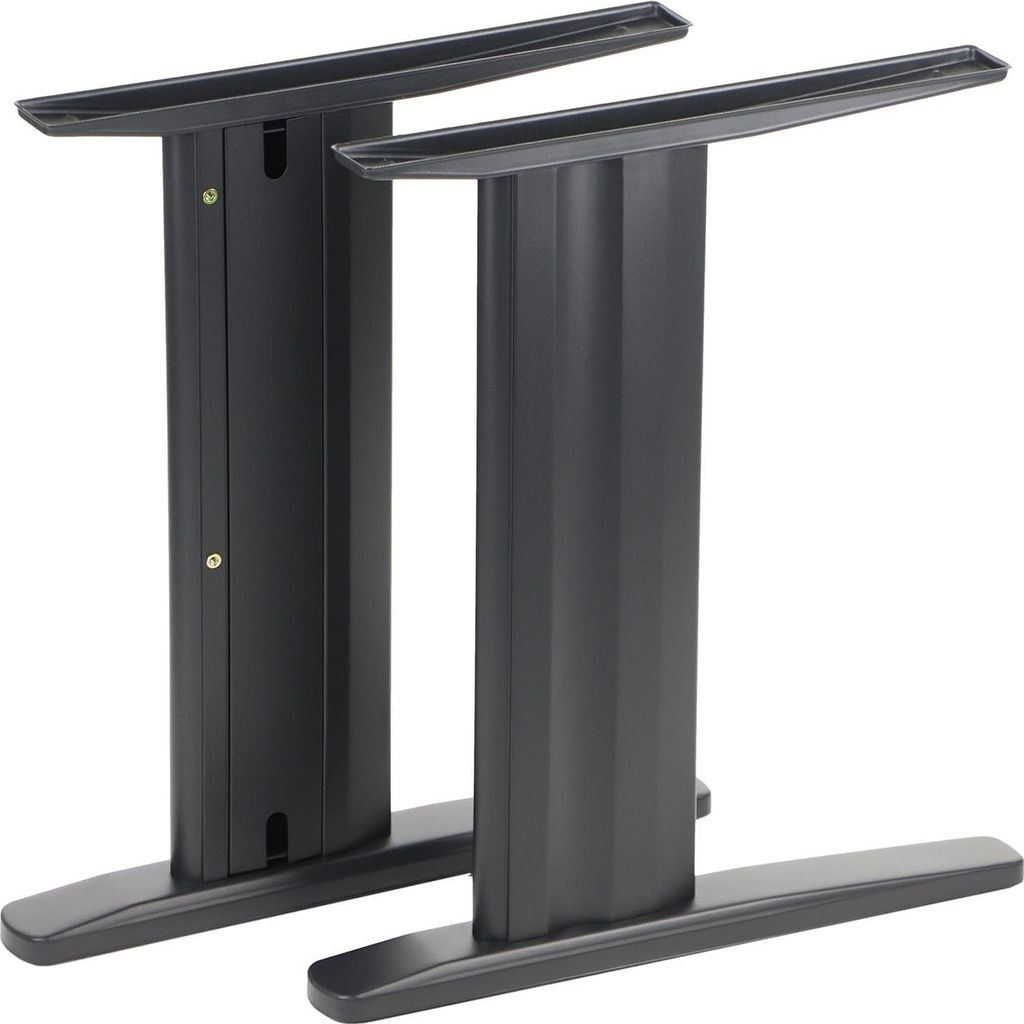 Metall-Tischgestell NY-A205 mit vertikalem Kabelkanal, Maße 65x72,5 cm, Schwarz