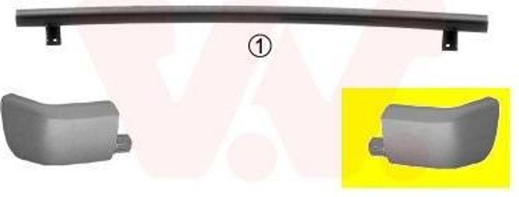 VAN WEZEL Heckstoßstange Stoßfänger Hinten Rechts für CITROËN C15 (VD-)