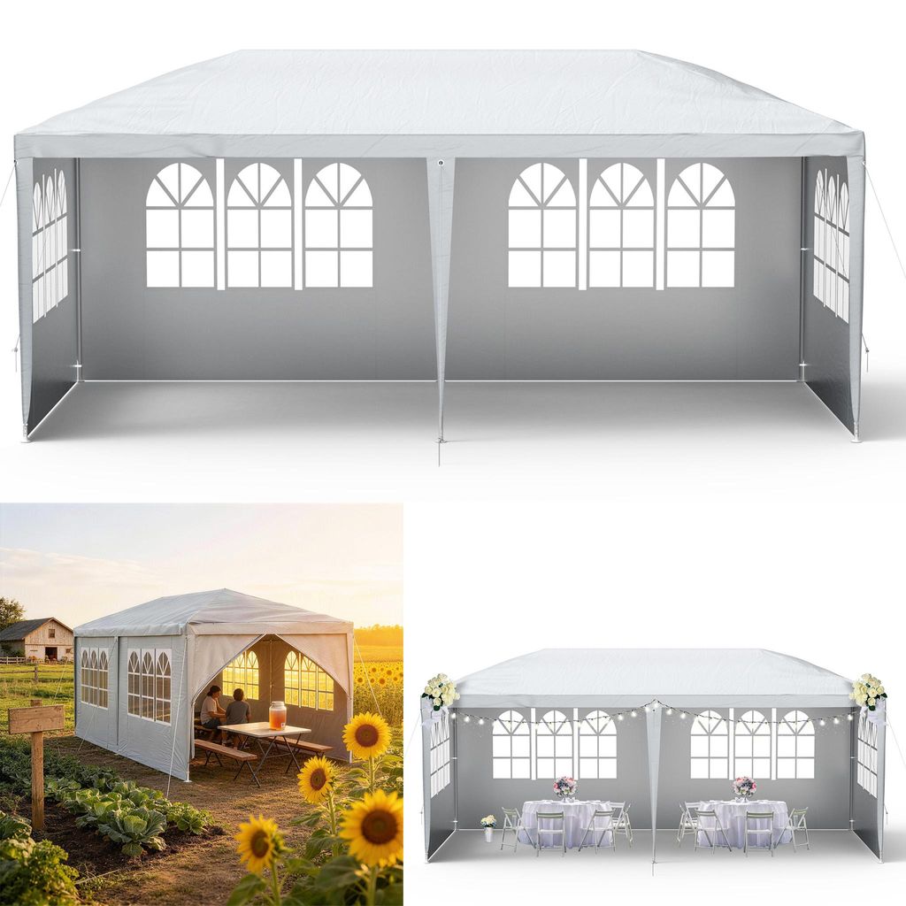 XMTECH Pavillon de jardin Tente de jardin 3x6m Pavillon de Image du produit 