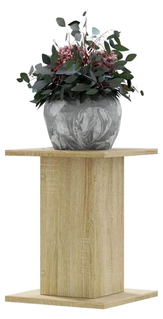 Pflanzenständer 2 Stück Sonoma-Eiche 30x30x40 cm Holzwerkstoff, Pflanzentreppe für den Außenbereich, Kräutertreppe, Blumenständer, Blumenleit...