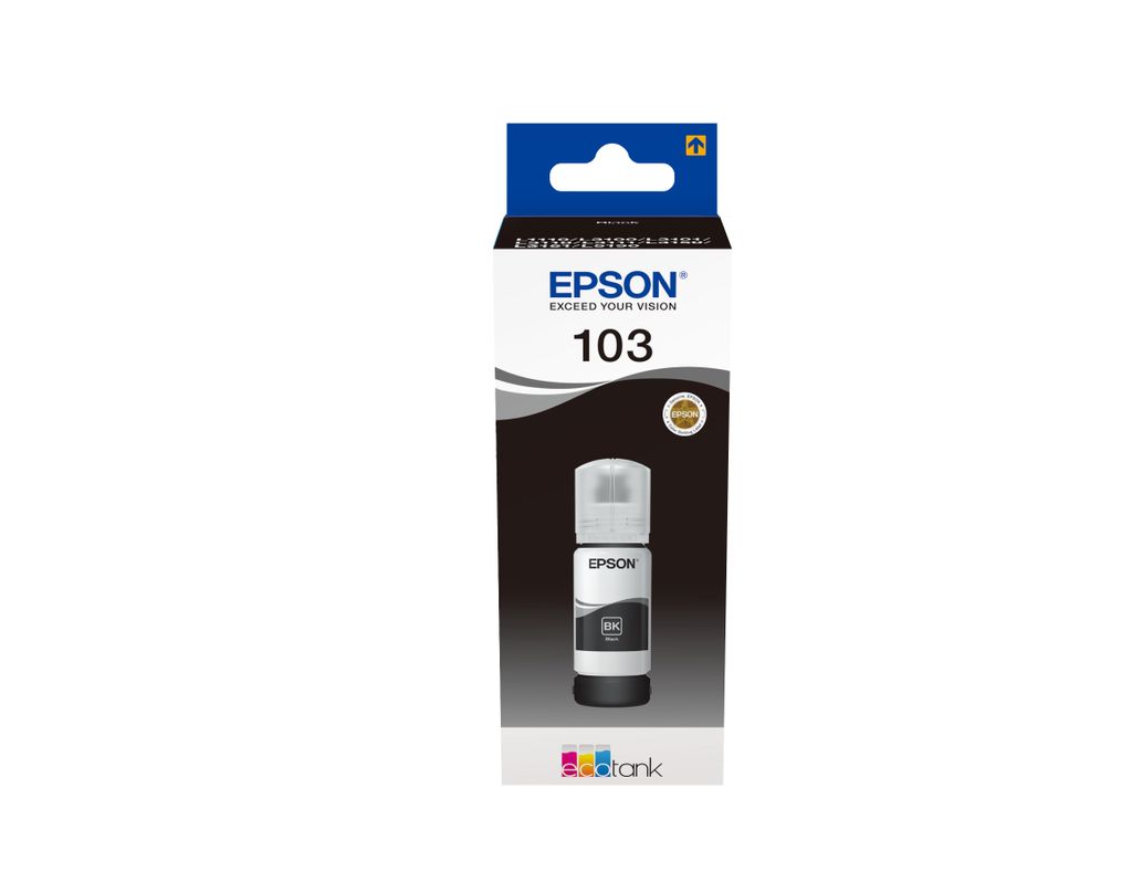 Epson EcoTank schwarz T 103 65 ml               T 00S1 Produktbild 