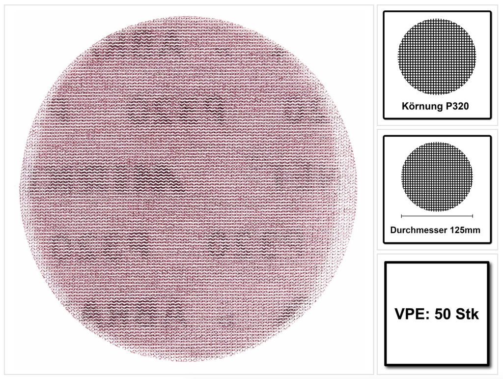 Mirka ABRANET dischi abrasivi Grip 125mm P320 50 pezzi ( Immagine del prodotto 