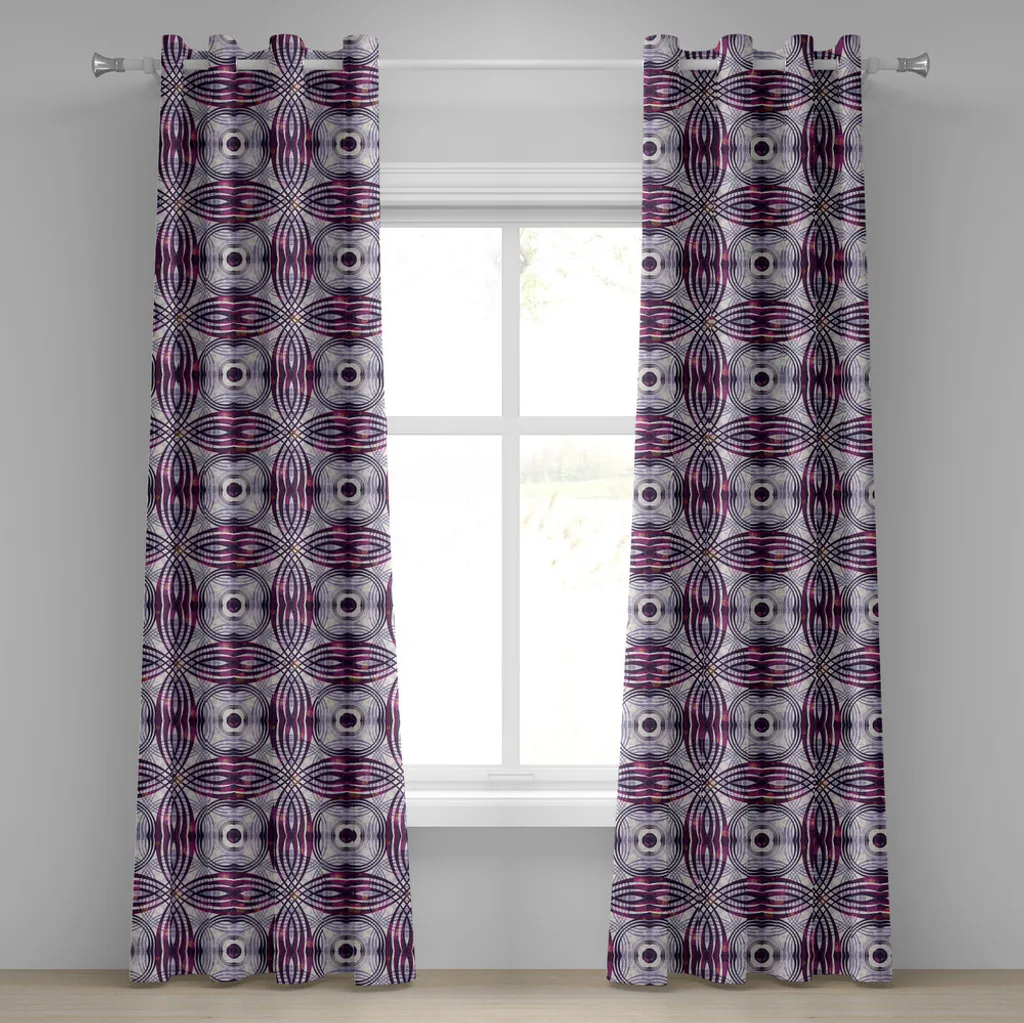 Rideau occultant décoratif prune pour cacher le vis-à-vis 280x175 cm