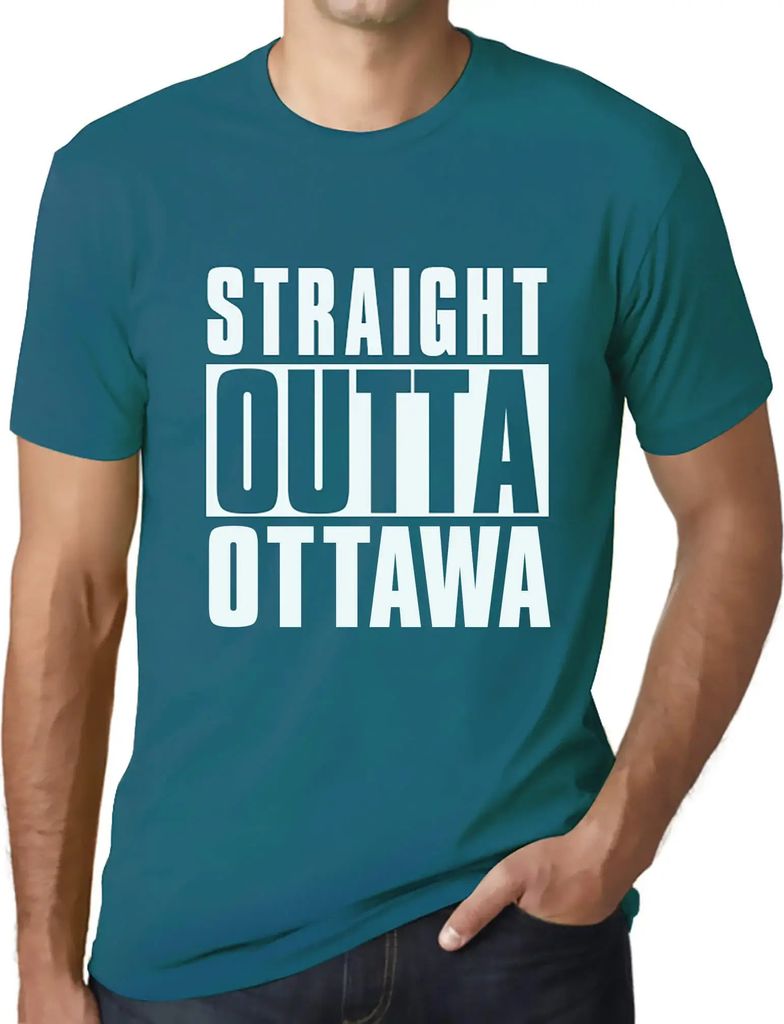 Herren Grafik T-Shirt Direkt aus Ottawa – Straight Outta Ottawa – Öko-Verantwortlich Vintage Jahrgang Kurzarm Lustige Druck Geburtstag Geschen...