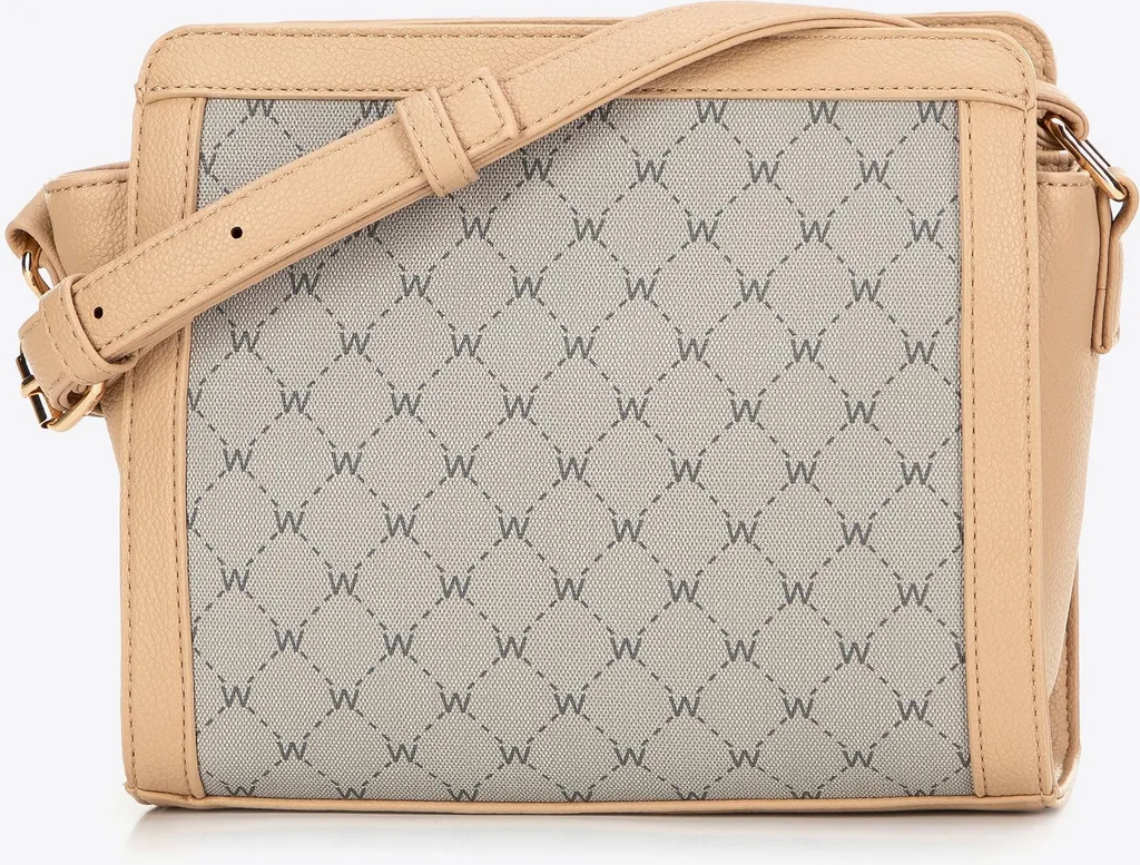 Sac à bandoulière Wittchen beige monogrammé pour femme avec finitions chic