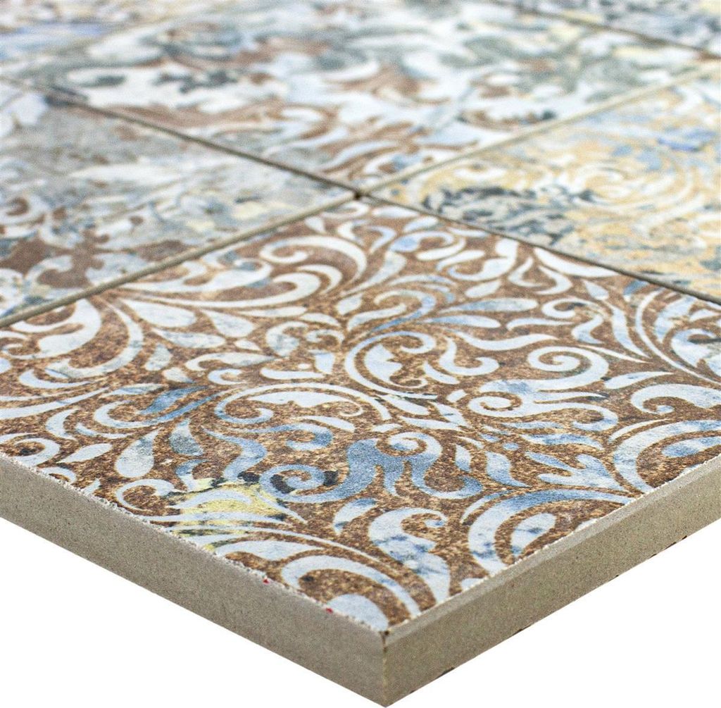 Keramikmosaik Fliesen Patchwork Bunt 95x95mm