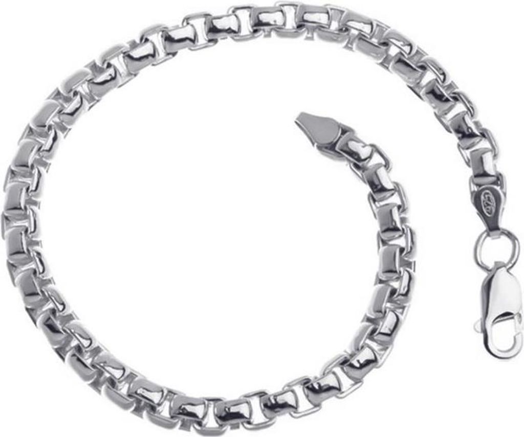 SILBERKETTEN STORE Veneziakette Armband rund 5,3mm - 925 Silber - 18cm