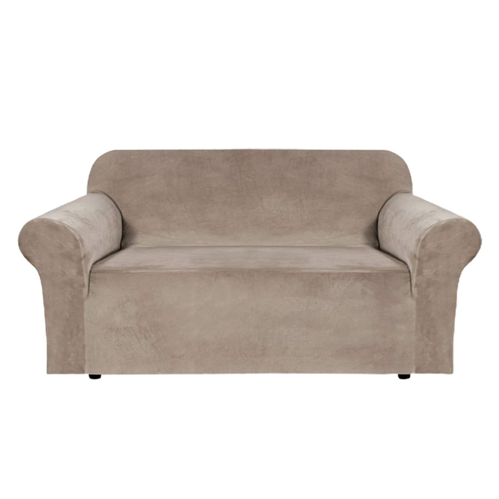 Sofa-Abdeckung Staubdicht nicht shrink Polyester Dehnung Abnehmbar 3 Sitzsofa Beschützer Wohnkultur-Braun