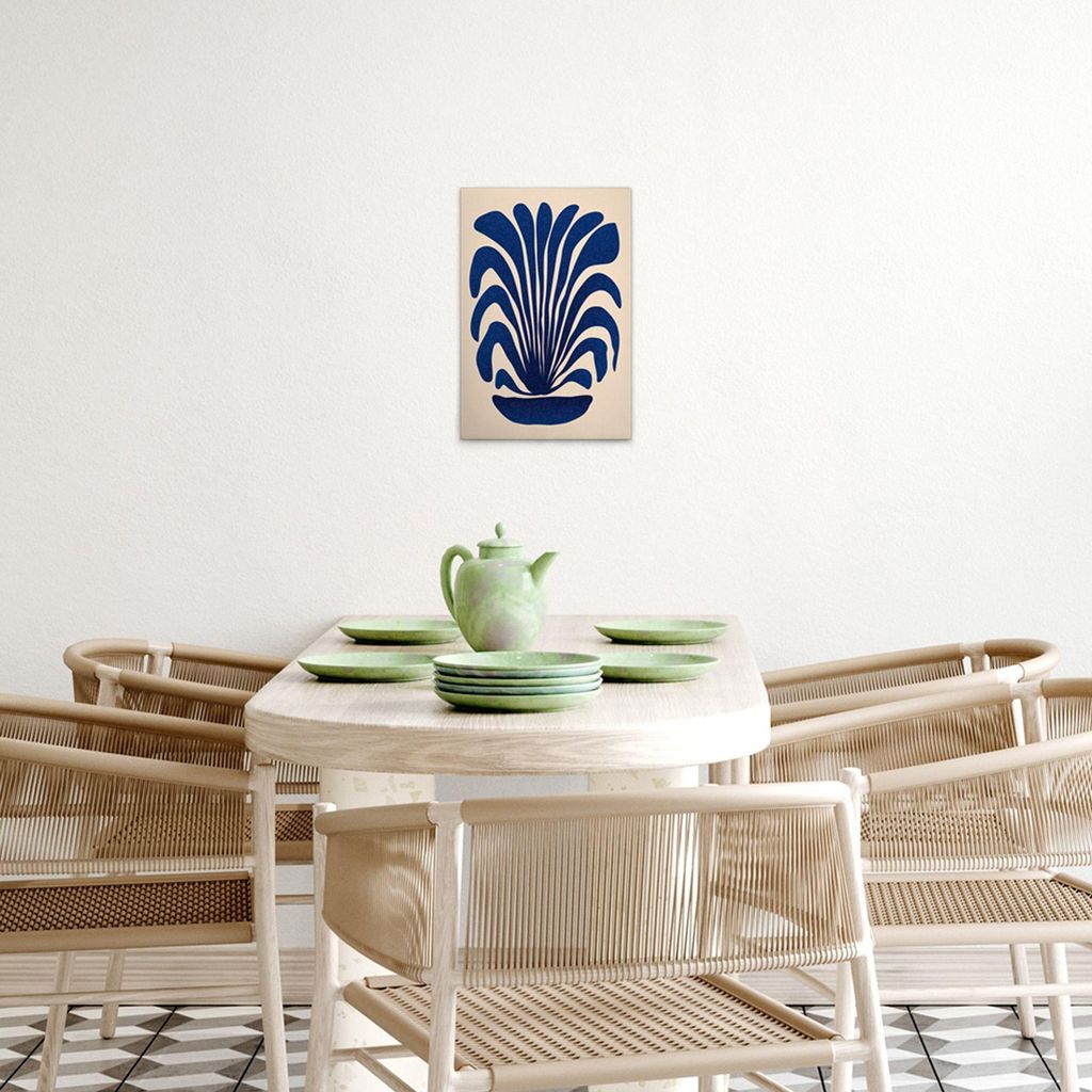 TADESSI Leinwandbild Abstrakte Tintenkunst - Wandbild 30 x 45 cm - Kunstdruck auf Leinwand in Creme Beige - M1-No.51663